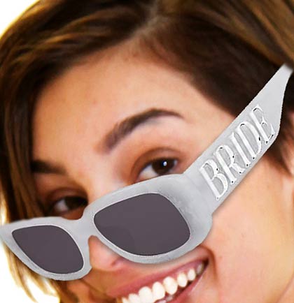 Silver Bride Frosted White Sunglasses