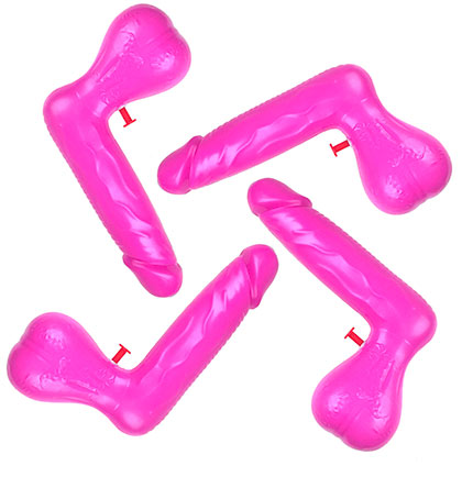 Hot Pink Pecker Water Gun 7" - Set of 4