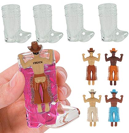Western Chaps &amp; Boot Shot Glass - Set of 8