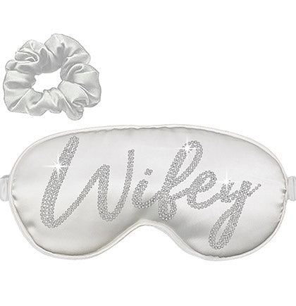 Rhinestone Wifey Sleep Mask &amp; Scrunchie