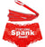 White Spank Itself Red Lace Boyshort & Red Whip Set