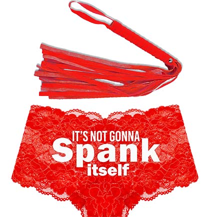 Spank Itself Panty & Whip Set | Naughty Bachelorette Gift | The