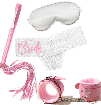 Pink & White Naughty Bedroom Set - Set of 4