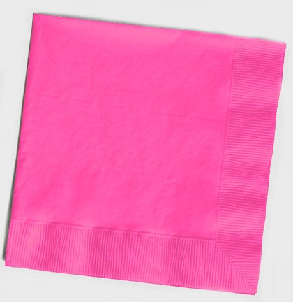 Solid Hot Pink Cocktail Napkins