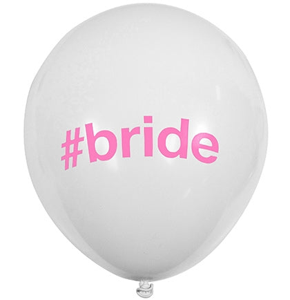 #Bride Balloons Set of 6