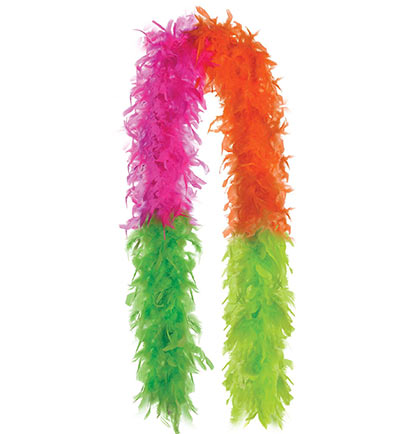 Black Light Feather Boa 6ft: Neon