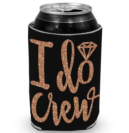 I Do Crew Diamond Rose Gold Glitter Can Cover