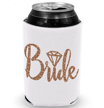 Bride Diamond Rose Gold Glitter Can Cover