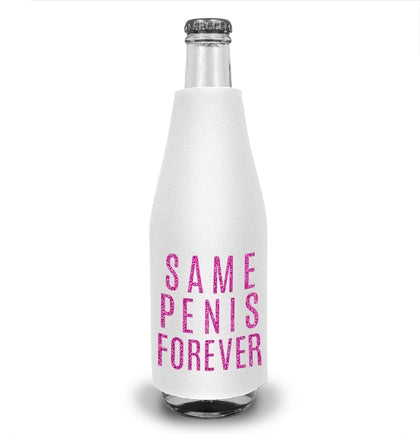 Same Pen*s Forever Pink Glitter Bottle Cooler