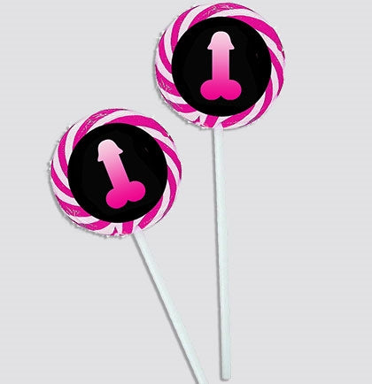 The hot pink and white swirl pop are individually wrapped with a hot pink Ombre pecker sticker. Get enough for every guest--whether you enjoy the watermelon flavored suckers during the party or give them out as party favors.