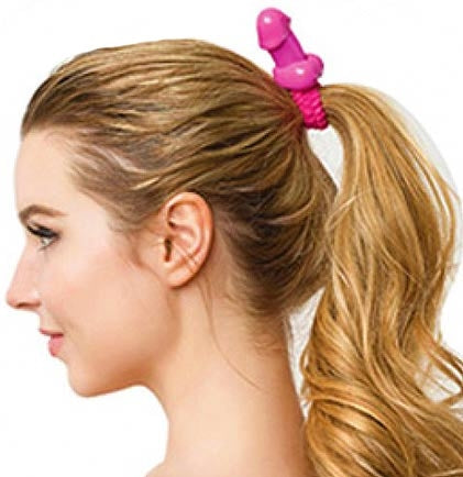 Hot Pink Pecker Hair Tie