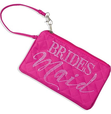 Bridesmaid Pink Quilted Zipper Pouch