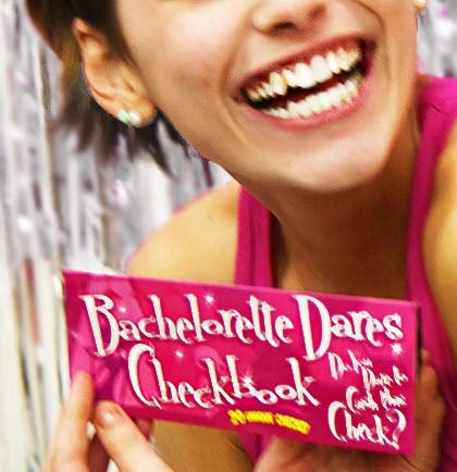 This Bachelorette Dares Checkbook is the perfect game to play at the party. One of our most popular games, this checkbook has twenty different dares to perform during the party! Upon completing the dare the 'reward' is a fun drink. 