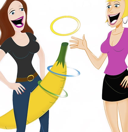 Inflatable Banana Ring Toss Game, Naughty Bachelorette Party Games