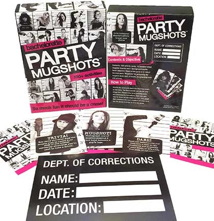 Bachelorette Party Mugshot Game with over 100 activities