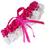 Oh la la! This sexy hot pink satin garter is trimmed with white lace and stretch's to fit most. The perfect favor for the bride to wear during the bachelorette party or lingerie shower. 