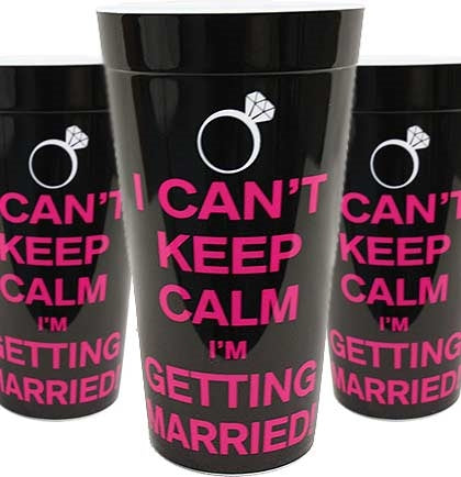 Getting Married Party Cup Set of 3