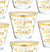 It's your LAST FLING BEFORE THE RING! These 9oz set of 30 plastic cups are clear with metallic gold. 