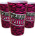 Team Bride Pink Zebra Party Cup Set of 3