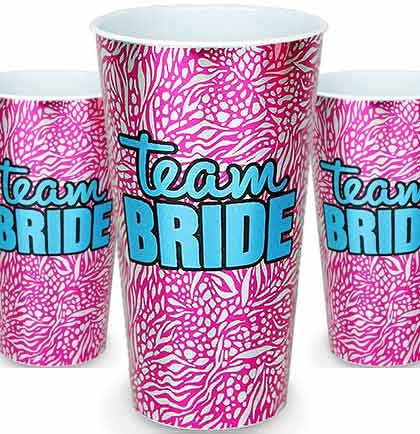Team Bride Metallic Party Cup - Set of 3