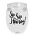 Celebrate at the bachelorette party or bridal shower with these fun stemless wine glass! This glass is sturdy and will hold 9oz. With the black imprint of Sip Sip Hooray these are perfect for any themed bachelorette party or bridal shower. 