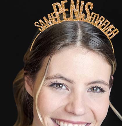 Same Pen*s Forever Gold Glitter Headband