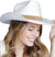 White Western Gold Bling Hat