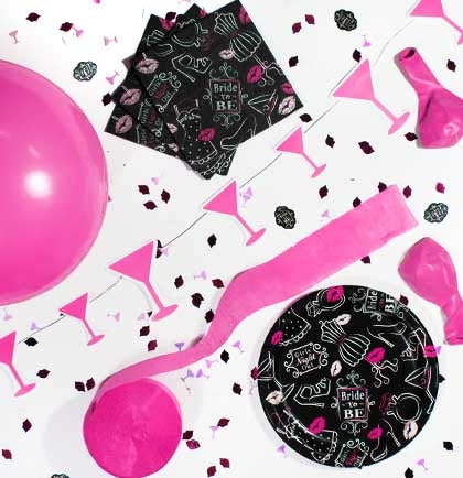 Our 37 Piece Bridal Bash Party Kit combines Party Essentials to save you $$$! The kit comes with all the needed essentials for a successful bachelorette party. The kit includes napkins, plates, banners, balloons and more! 