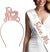 White & Rose Gold Glitter Luxury Future Mrs. Headband & Sash Set