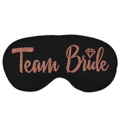 Rose Gold Glitter Team Bride Diamond Sleep Mask