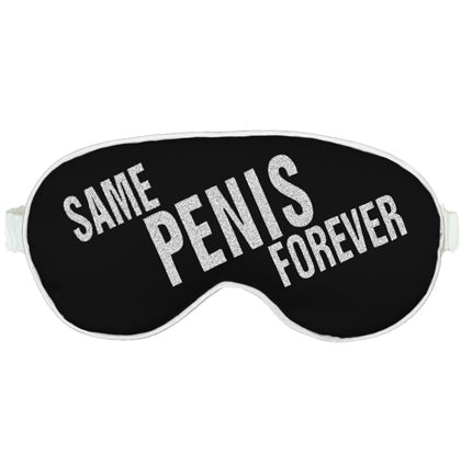 Same Pen*s Forever Silver Glitter Slanted Sleep Mask