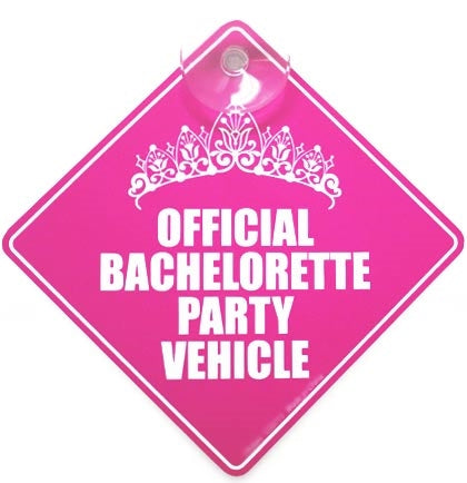 Official Bachelorette Vehicle Sign - Set of 4
