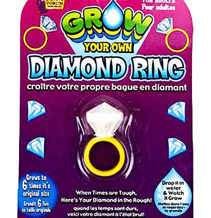 This fun Grow A Diamond Ring party favor is perfect to include in the brides gift at a bachelorette party or bridal shower. It grows to 6 times its size in just 72 hours! Just drop it into water and watch it grow!