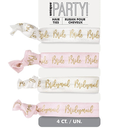 Bachelorette Hair Ties - Set of 4