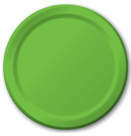 Solid Citrus Green Dessert Plates - Set of 16