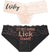 Black Wifey & Rose Gold Lick Itself Panty - Set of 2 •