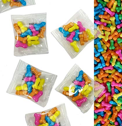 Multi-Colored Final Fiesta Pecker Mini Candy Pack - Set of 6