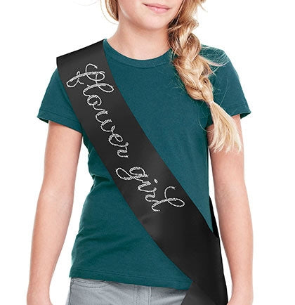 Flower Girl Rhinestone Sash