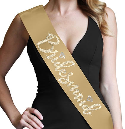 Bridesmaid Diamond Rhinestone Sash