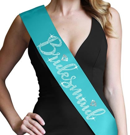Bridesmaid Diamond Rhinestone Sash