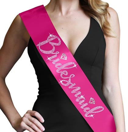 Bridesmaid Diamond Rhinestone Sash