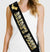 Bride's Posse Glitter & Foil Sash: Black