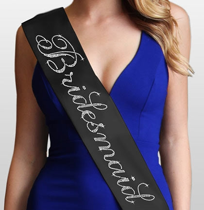Flirty Bridesmaid Rhinestone Sash