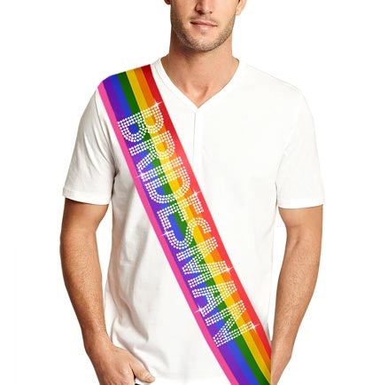 Bridesman Rhinestone Sash