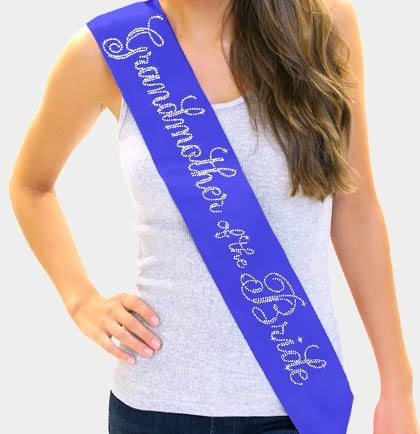Flirty Grandmother of the Bride Rhinestone Sash