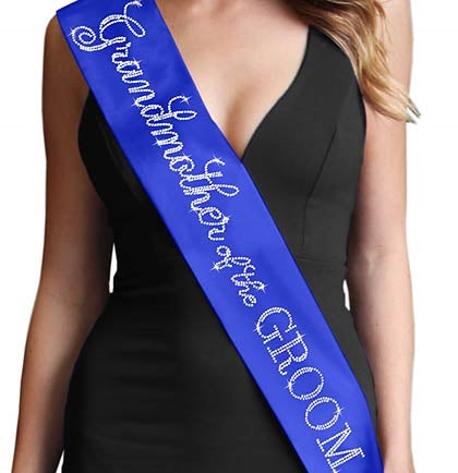 Flirty Grandmother of the Groom Rhinestone Sash
