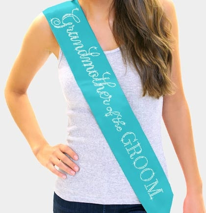 Flirty Grandmother of the Groom Rhinestone Sash