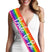 Rainbow Bride to Be Diamond Silver Glitter Sash