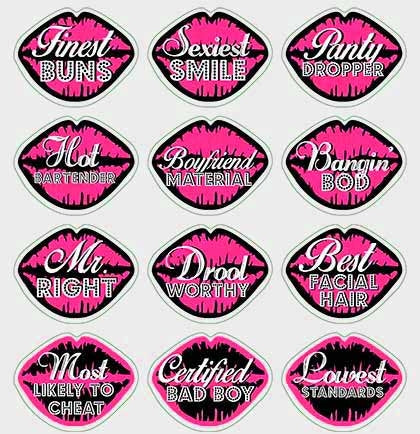 Hottie Hunt Stickers - Set of 3