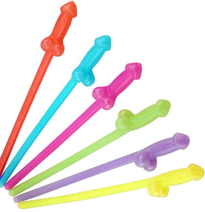 GLOW Dicky Straws Set of 6